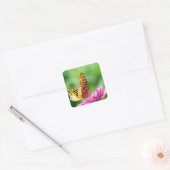 Fantastisch gebogen vriend vierkante sticker (Envelop)