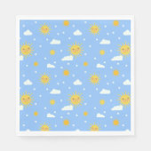 Fantastisch geel zonneschijn en wolken servet (Voorkant)