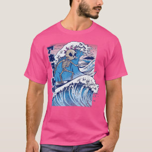 Fantastisch gegolfd skelet voor kunst t-shirt