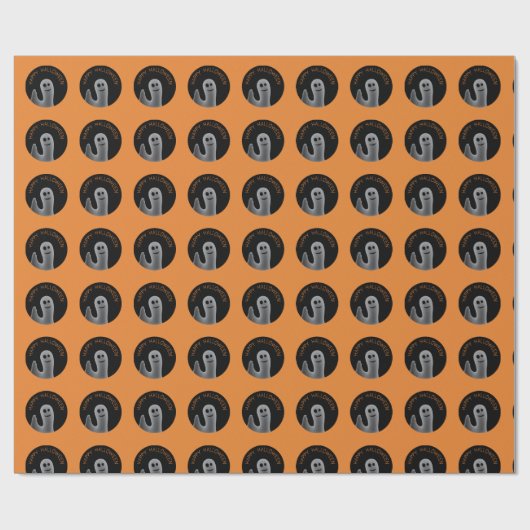 Fantastisch gehost (Happy Halloween) omslagpapier Cadeaupapier (Vlak)