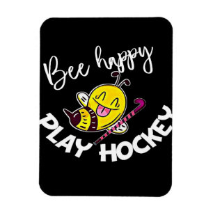 Fantastisch gejuich voor het spelen Hockey Bee Gif Magneet