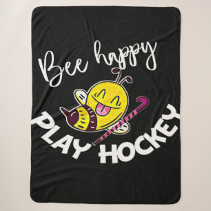 Fantastisch gejuich voor het spelen Hockey Bee Gif Sherpa Deken