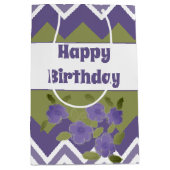 Fantastisch gepatterde Happy Birthday Gift Bag Medium Cadeauzakje (Voorkant)