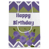 Fantastisch gepatterde Happy Birthday Gift Bag Medium Cadeauzakje (Achterkant)