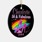 FANTASTISCH GEPERSONALISEERD 50STE VERJAARDAG ORNA KERAMISCH ORNAMENT (Rechts)