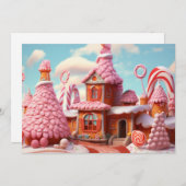 Fantastisch Gingbreadhuis met snoepjes 1  Feestdagenkaart (Voorkant / Achterkant)