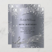 Fantastisch glitter muzieknoten (Voorkant / Achterkant)