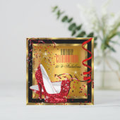 Fantastisch Glitter Red op hoge hoogte Gold Dag 2 Kaart (Staand voorkant)
