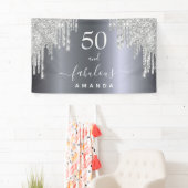 Fantastisch glitterzilver spandoek (Insitu)
