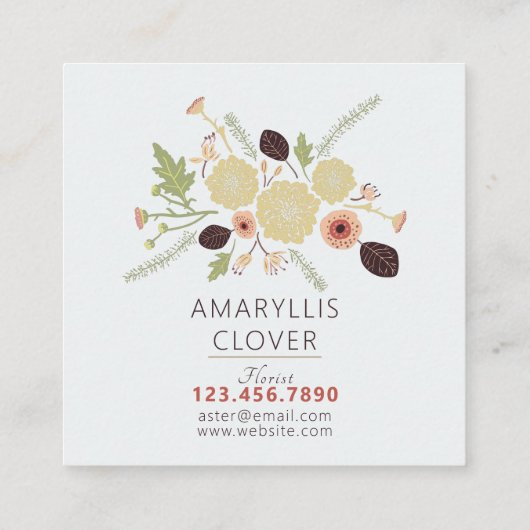 Fantastisch groen Blauwgroen roze gebarsten bloeme Vierkante Visitekaartje (Achterkant)