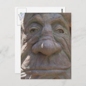 Fantastisch hout met oud gezicht in de boom briefkaart (Voorkant / Achterkant)