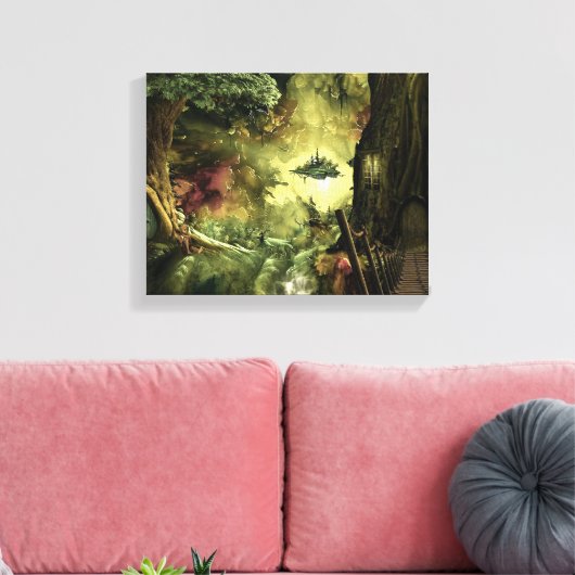 Fantastisch in de Amazone Canvas Afdruk (Insitu (Woonkamer))