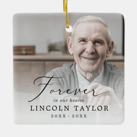 Fantastisch in ons hart Grootpa Memorial Keramisch Ornament (Voorkant)