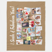 Fantastisch jaar maak je eigen foto-kurkbord fleece deken (Voorkant)