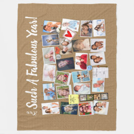 Fantastisch jaar maak je eigen foto-kurkbord fleece deken