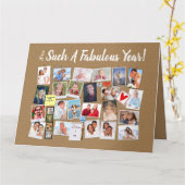 Fantastisch jaar maak je eigen foto-kurkbord kaart (Gele Bloem)