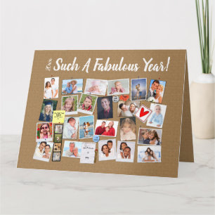 Fantastisch jaar maak je eigen fotokurkbord kaart