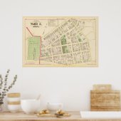 Fantastisch kerkkerkhof en Elba Mills Atlas Poster (Keuken)