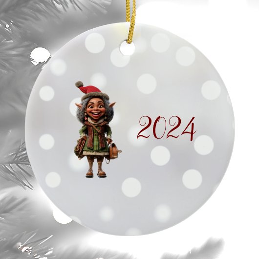 Fantastisch Kerst Elf Keramisch Ornament
