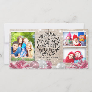 Fantastisch kerstfeest Fijne Nieuwjaars Foto Feestdagenkaart