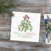 Fantastisch kerstkerst Elegant Natuur Naam Servet