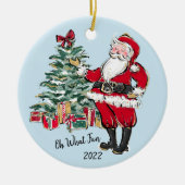 Fantastisch kerstkerstkerstkerstversiering met ker keramisch ornament (Voorkant)