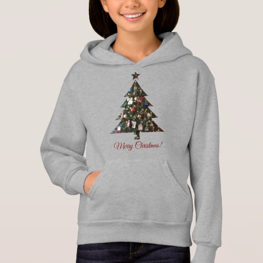 Fantastisch, Kerstmis, Meisje Pullover Hoodie (Voorkant)