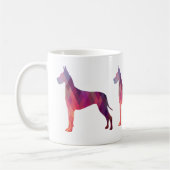 Fantastisch kleurrijk geometrisch patroon Silhouet Koffiemok (Links)