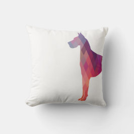 Fantastisch kleurrijk geometrisch patroon Silhouet Kussen