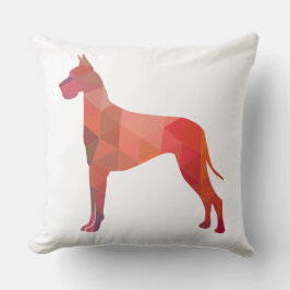 Fantastisch kleurrijk geometrisch patroon Silhouet Kussen