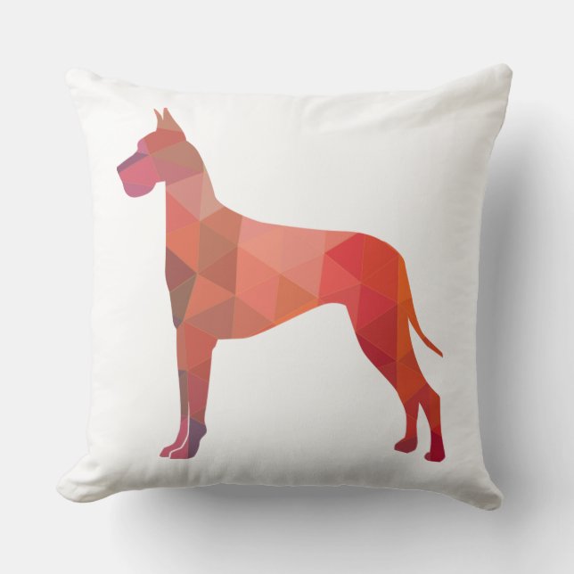 Fantastisch kleurrijk geometrisch patroon Silhouet Kussen (Voorkant)