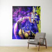 Fantastisch land met Elves en paddenstoelen Wandkleed (In situ)