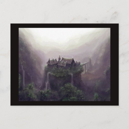 Fantastisch landschap briefkaart (Voorkant)