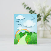 Fantastisch landschap, briefkaart (Staand voorkant)
