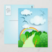 Fantastisch landschap, briefkaart (Voorkant / Achterkant)