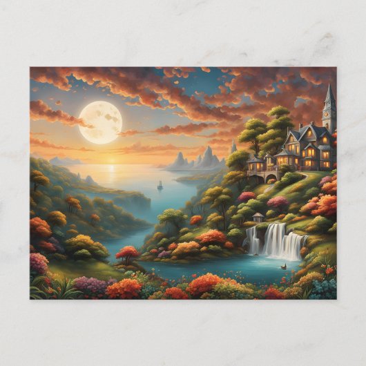 Fantastisch Landschap Briefkaart (Voorkant)