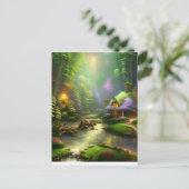 Fantastisch landschap briefkaart (Staand voorkant)