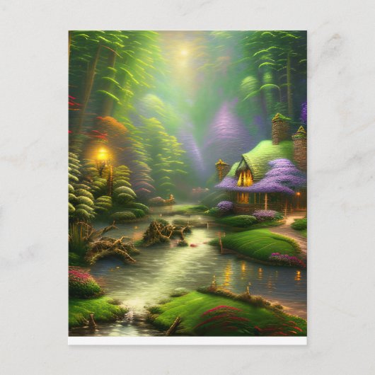 Fantastisch landschap briefkaart (Voorkant)