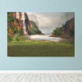 Fantastisch landschap canvas afdruk (Insitu (Houten vloer))
