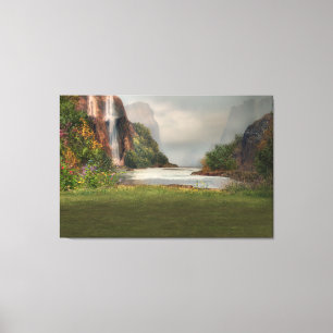 Fantastisch landschap canvas afdruk
