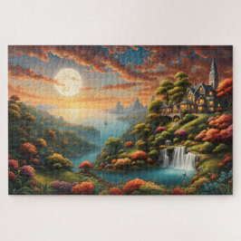 Fantastisch landschap legpuzzel