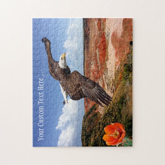 Fantastisch landschap met Bald Eagle Puzzle Legpuzzel (Verticaal)