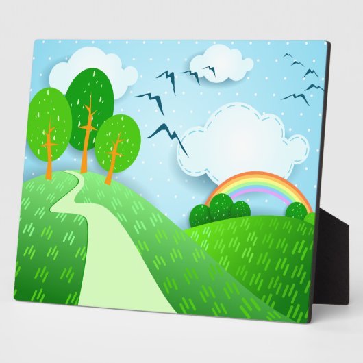Fantastisch landschap, plaque fotoplaat (Zijkant)