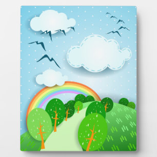 Fantastisch landschap, plaque fotoplaat