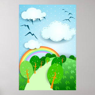 Fantastisch landschap, poster