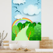 Fantastisch landschap, poster (Keuken)