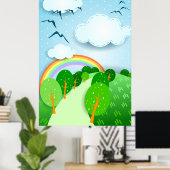 Fantastisch landschap, poster (Thuiskantoor)