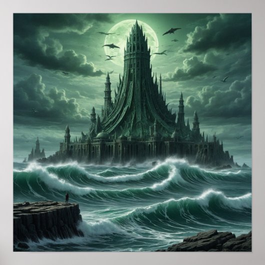 Fantastisch landschap poster (Voorkant)