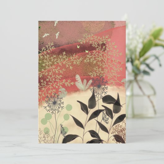 Fantastisch landschap save the date (Staand voorkant)