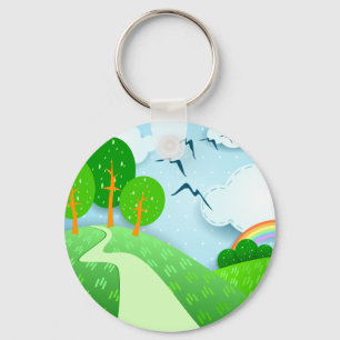 Fantastisch landschap, sleutelhanger